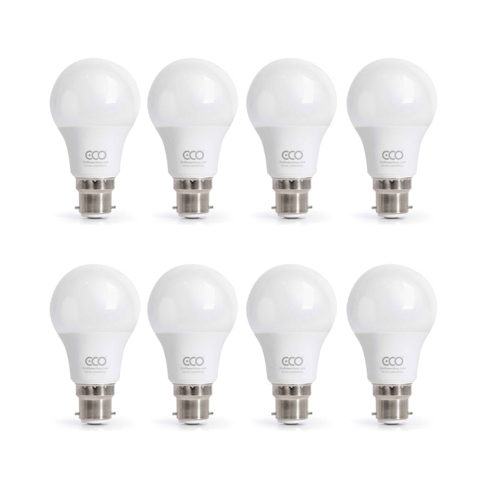 ECO B22 60W Eqv Warm White - Box of 8 LED Bulbs