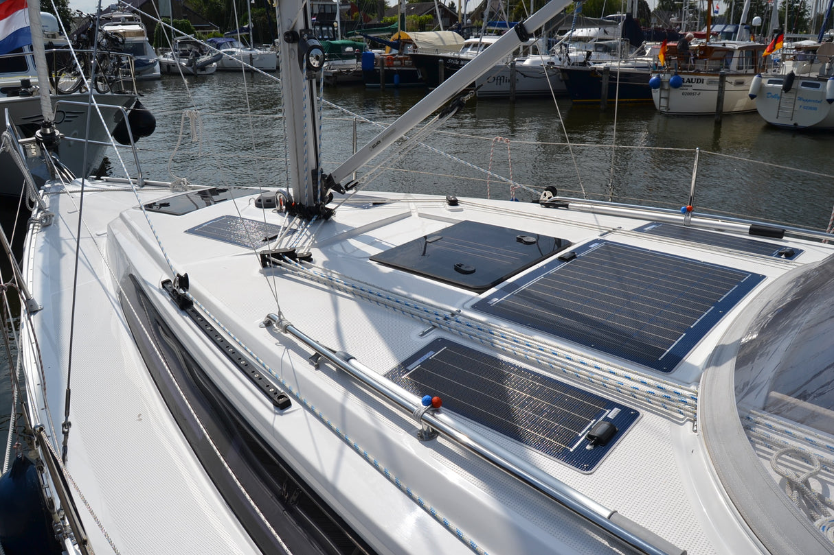 solara solar panels on boat deck