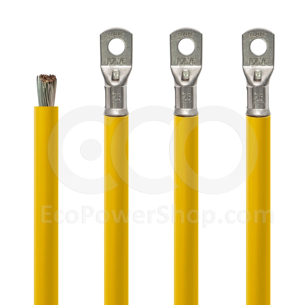Made-to-Order Yellow Marine-Grade Battery Cable 25.0 sq.mm (~4 AWG ...