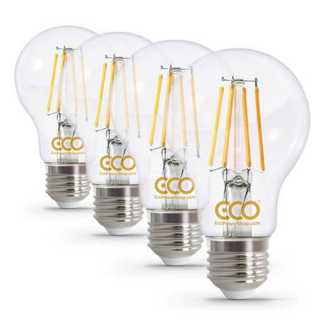 4 E27 eco filament LED bulbs