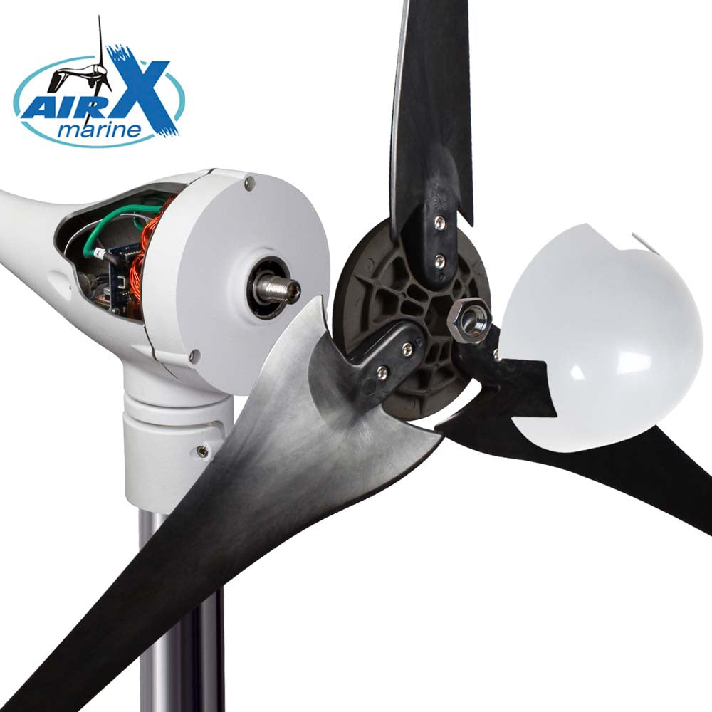 air x marine wind turbine exploded view from font