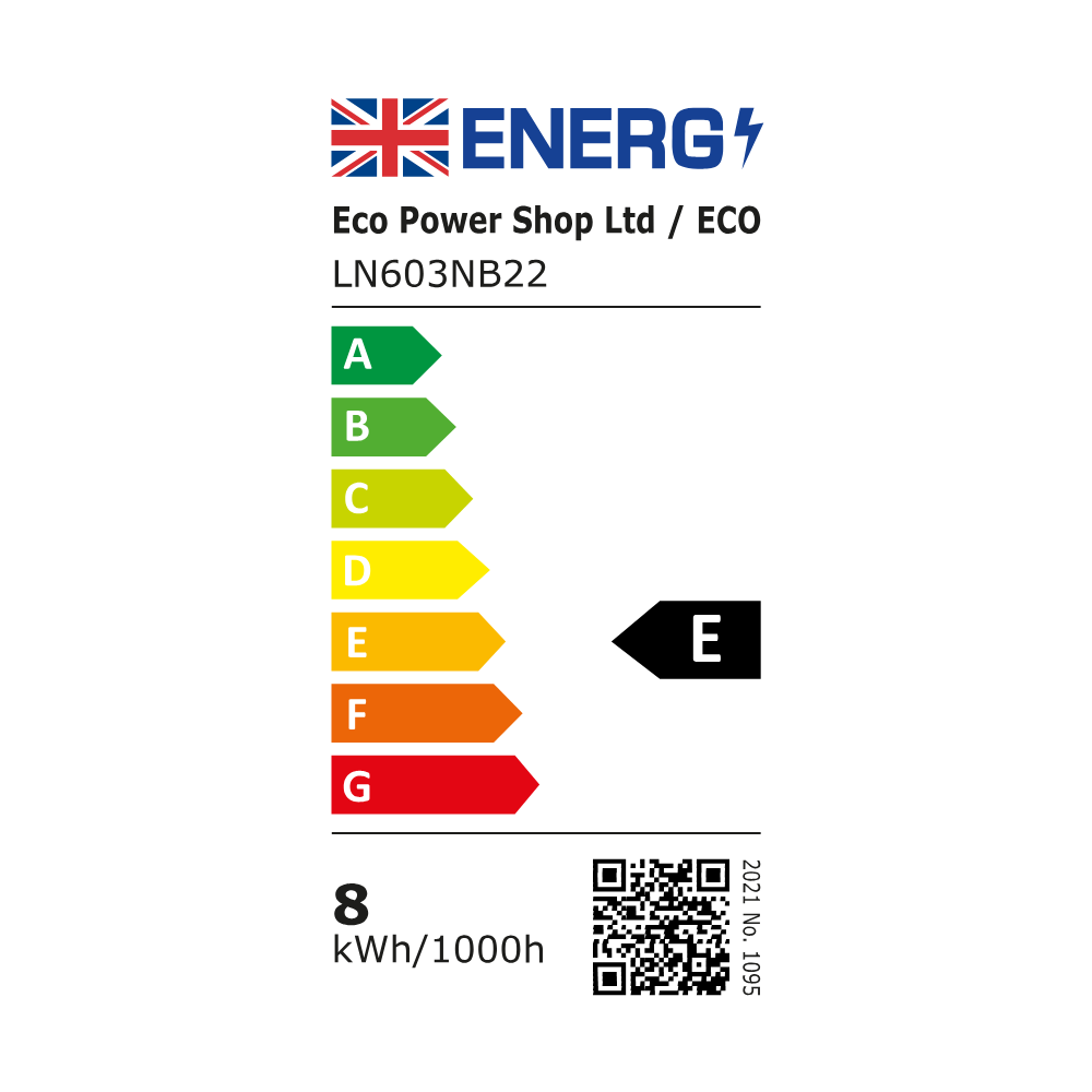 Energy efficiency rating E for ECO bulb LN603NB22