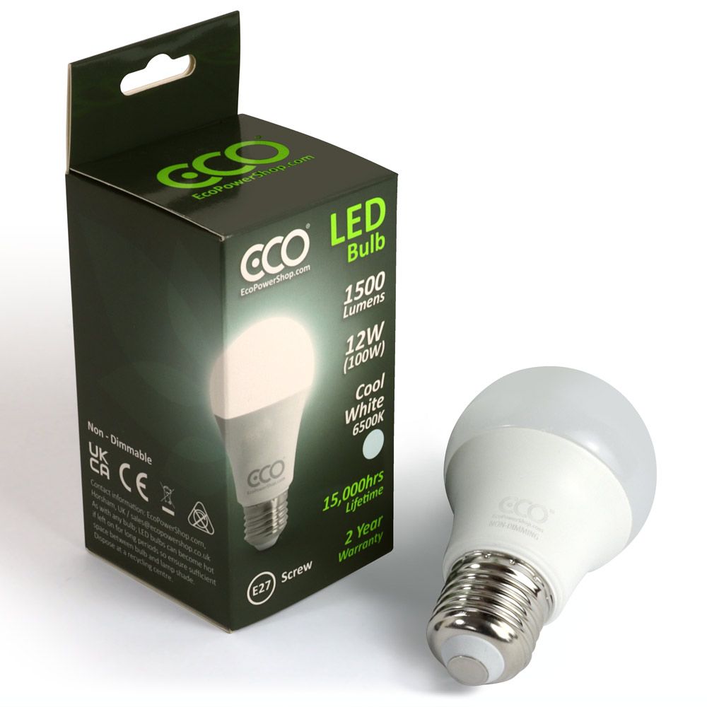 14watt GLS LED ES E27 Screw Cap Daylight 6500k Equivalent To 100watt  Dimmable - The Lightbulb Co. UK
