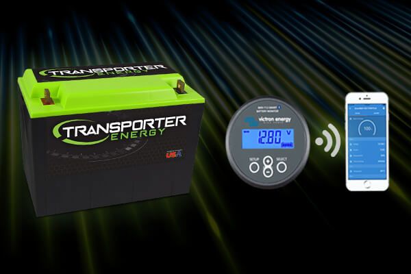 Transporter Energy Lithium Ion Battery with Victron Smart Monitor and app