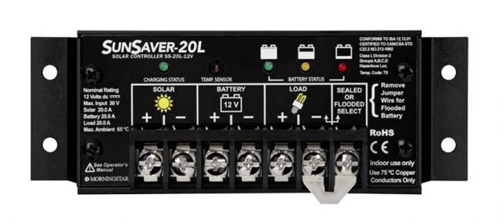 Morningstar SunSaver 20L Solar Charge Controller 24V 20A 